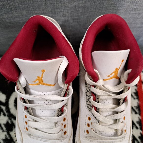 %Size 8 Men Jordan Air Jordan 3 Retro Cardinal Red Mid Top / AJ 1 main image 9